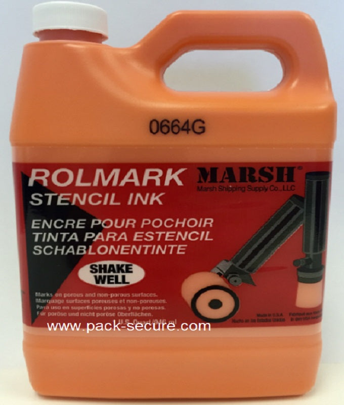 Rolmark Stencil Ink - Orange - 20894
