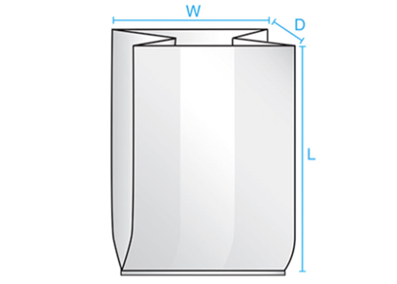 Measure a Gusseted Polypropylene Bag