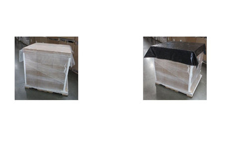 Clear Pallet Top Cover, also available in black.