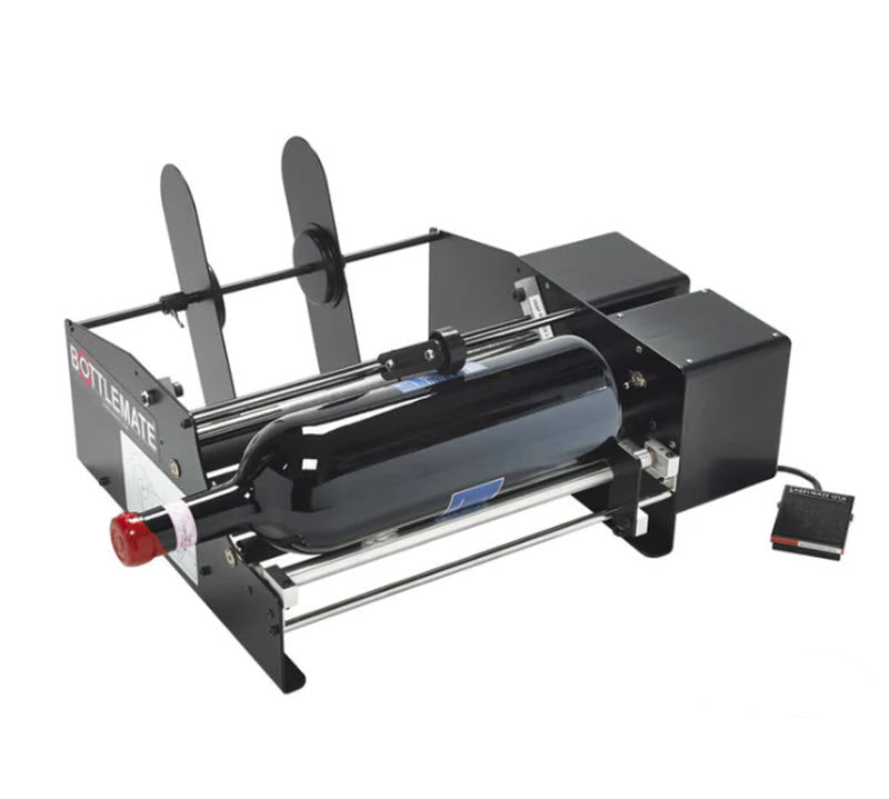 Automatic Bottle Label Applicator with Bottle - BOTTLEMATE-1510P-2