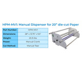 Specifications for the Python Manual Paper Dispenser